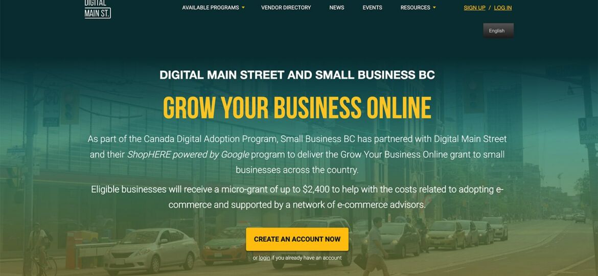 small business website development loan