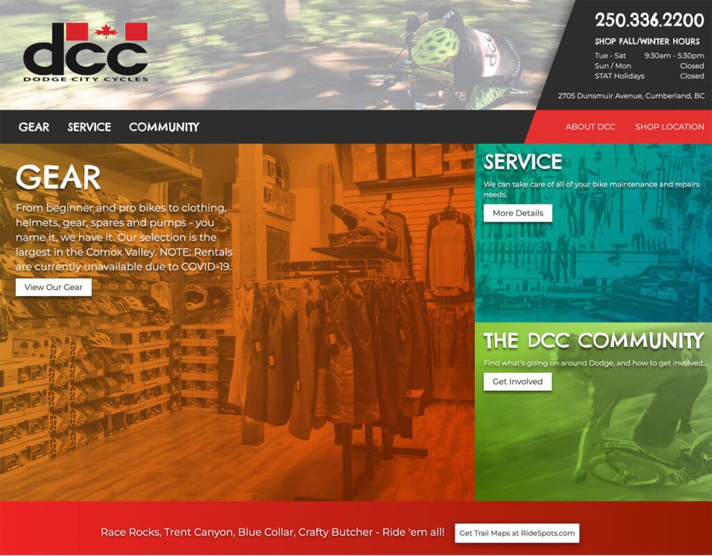 Mountain Bike Shop WordPress Website