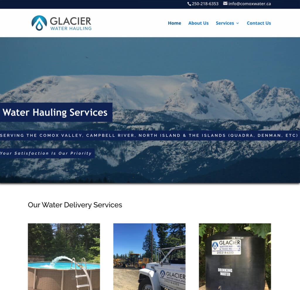 Water Hauling WordPress website