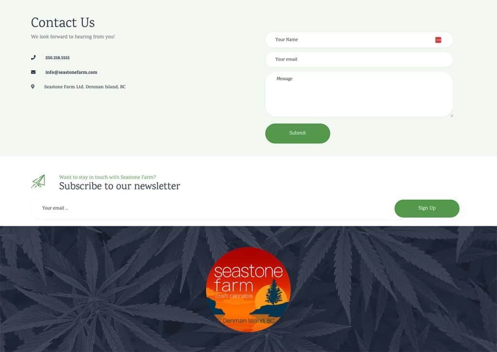 Cannabis cultivator wordpress website BC Canada