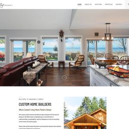 new wordpress website custom home builder