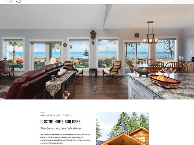 new wordpress website custom home builder