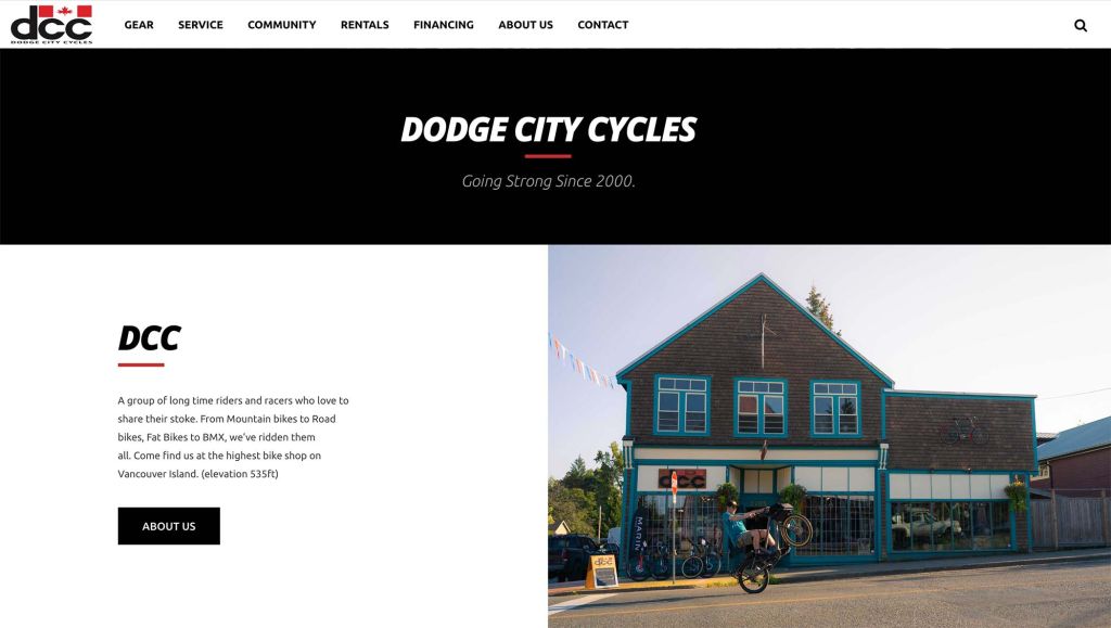 wordpress website for mountain bike shop