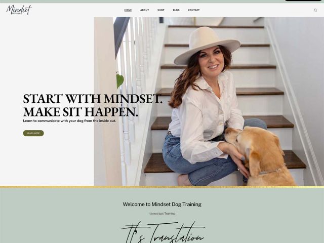 dog trainer wordpress website